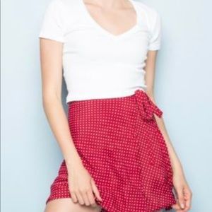 Brandy Melville Genevieve Red Polka Dot Wrap